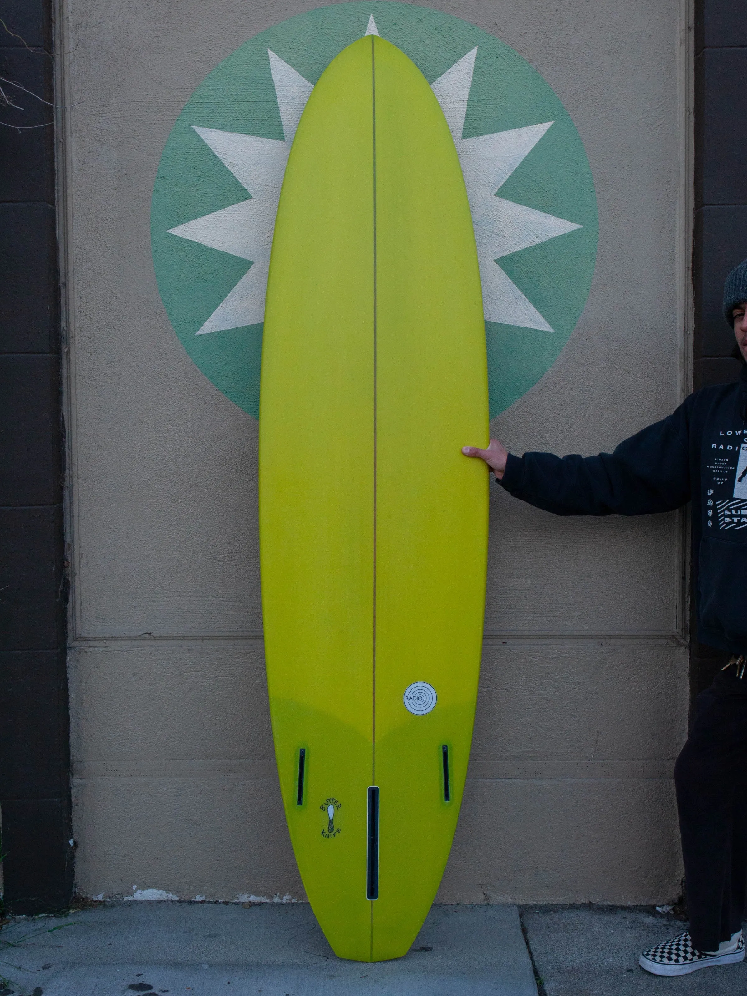 7'4 Radio Diamond Tail Egg - Chartreuse