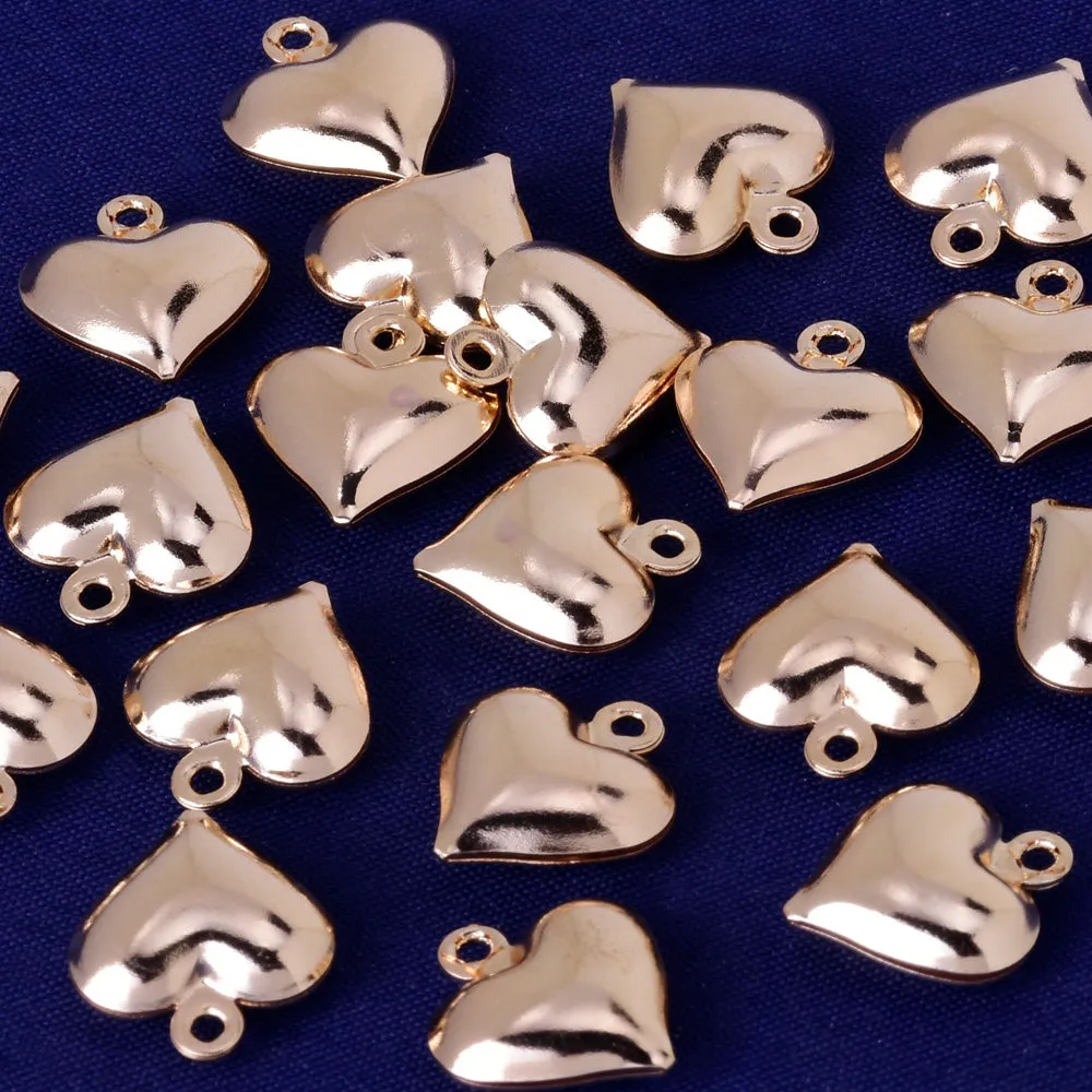 About 11*13mm tibetara Brass heart tag charms gift heart charms Pendant Craft Supplies thickness 4.6MM plated kc gold 20pcs