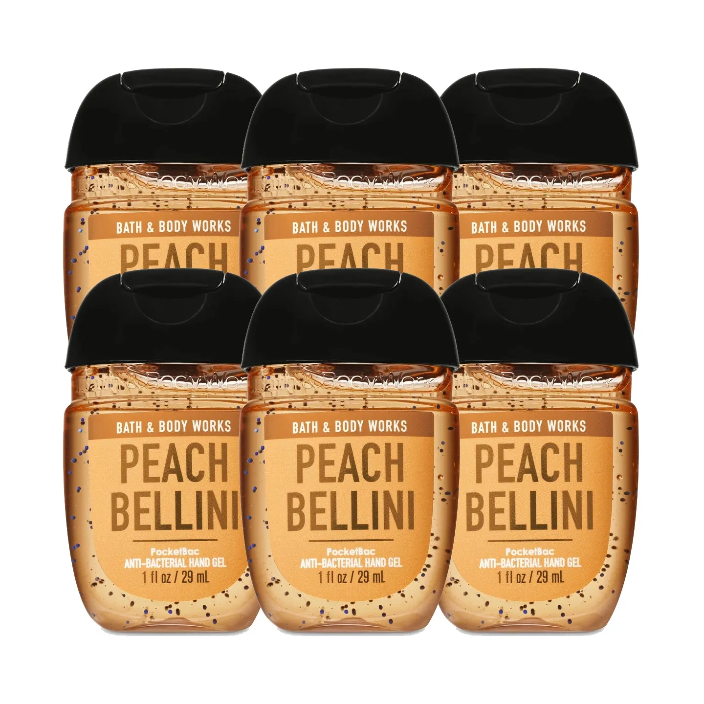 Bath & Body Works Peach Bellini Anti-Bacterial - Hand Sanitizers PACKS 1 oz 29 ml