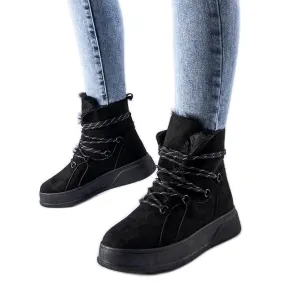 Black Pellerin platform snow boots