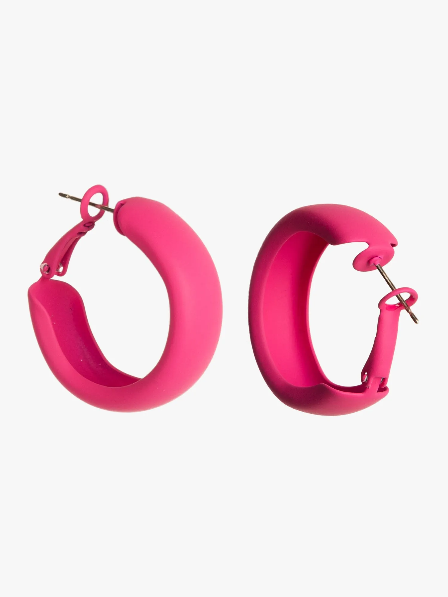 Dainty Pink Hoop Earrings