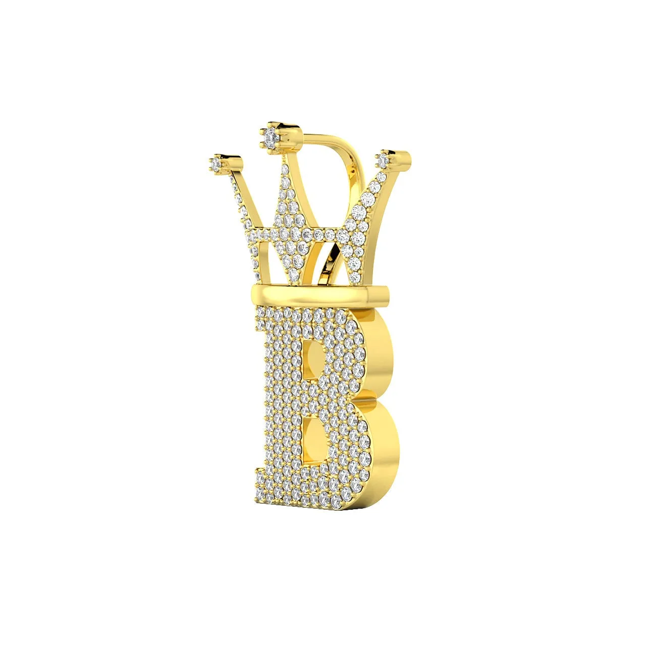 Diamond Hip Hop Bling Logo Pendant Solid 14K Gold