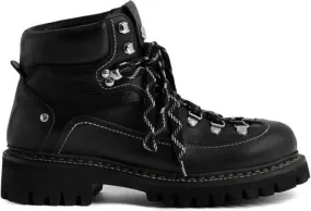 DSQUARED2 leather hiking boots Black