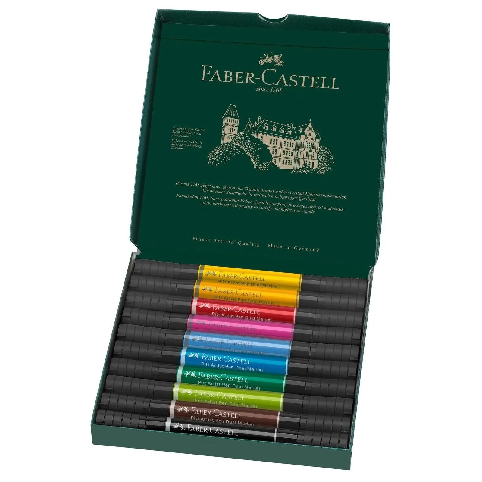 Faber-Castell Pitt Artist Pen Dual Marker Assorted Set of 10