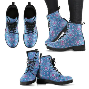 Floral Mandala Women's Leather Boots