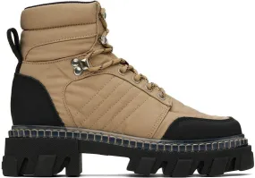 GANNI Beige Cleated Hiking Boots