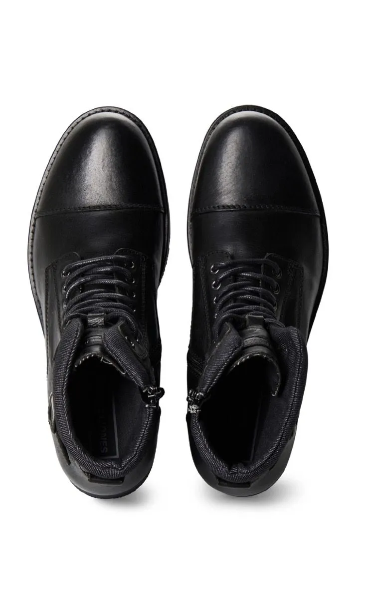 Jack & Jones Albany Leather Boots Anthracite