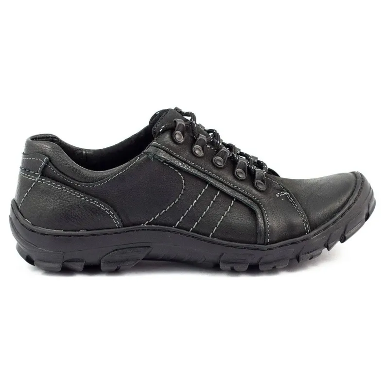 KOMODO Men's trekking shoes leather 904 black