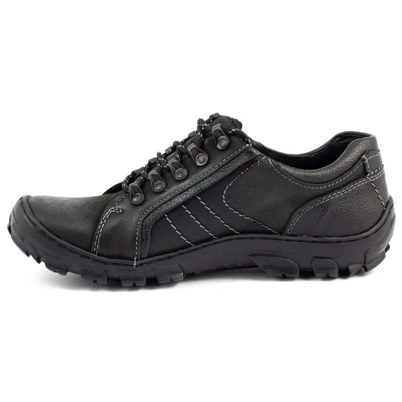 KOMODO Men's trekking shoes leather 904 black