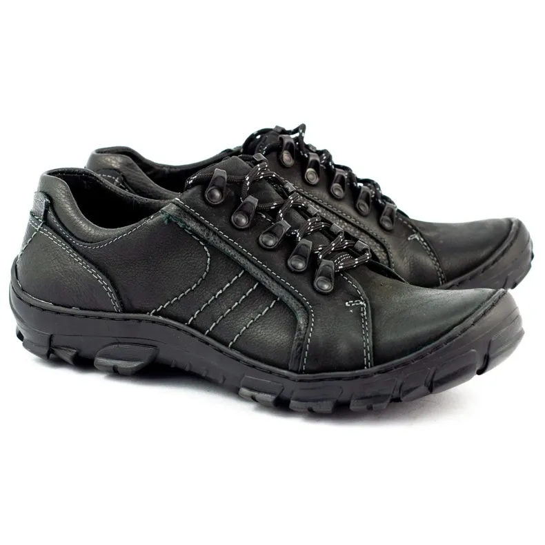 KOMODO Men's trekking shoes leather 904 black