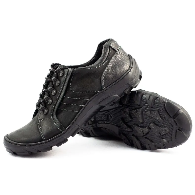 KOMODO Men's trekking shoes leather 904 black