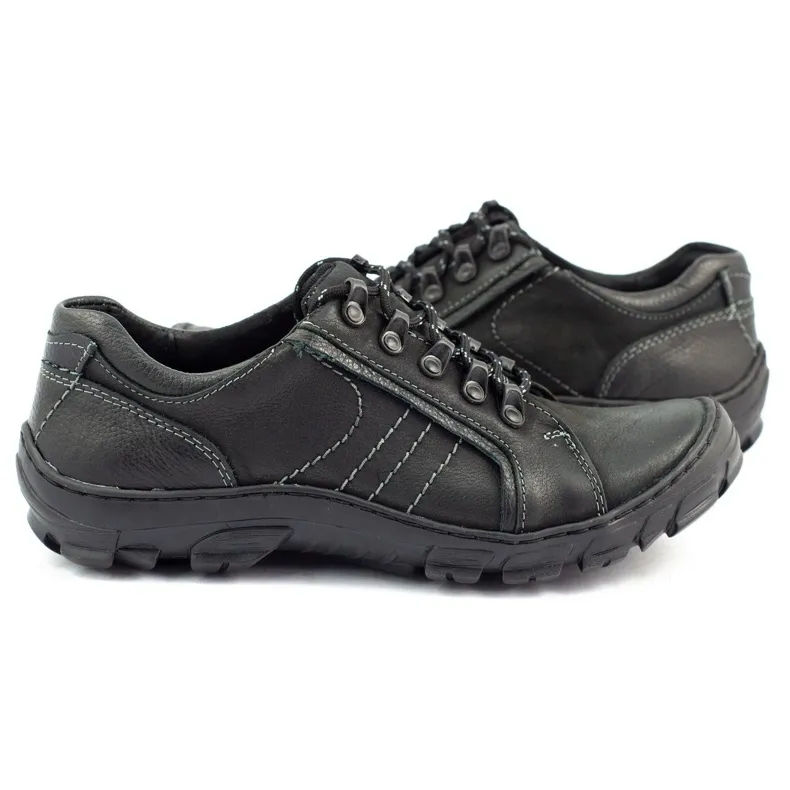 KOMODO Men's trekking shoes leather 904 black