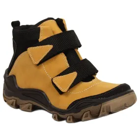 Kornecki Jr KOR6394E camel insulated boots with Velcro yellow