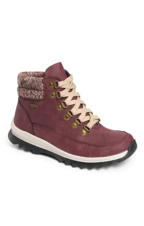 Ladies Waterproof Knit Trim Hiking Boots