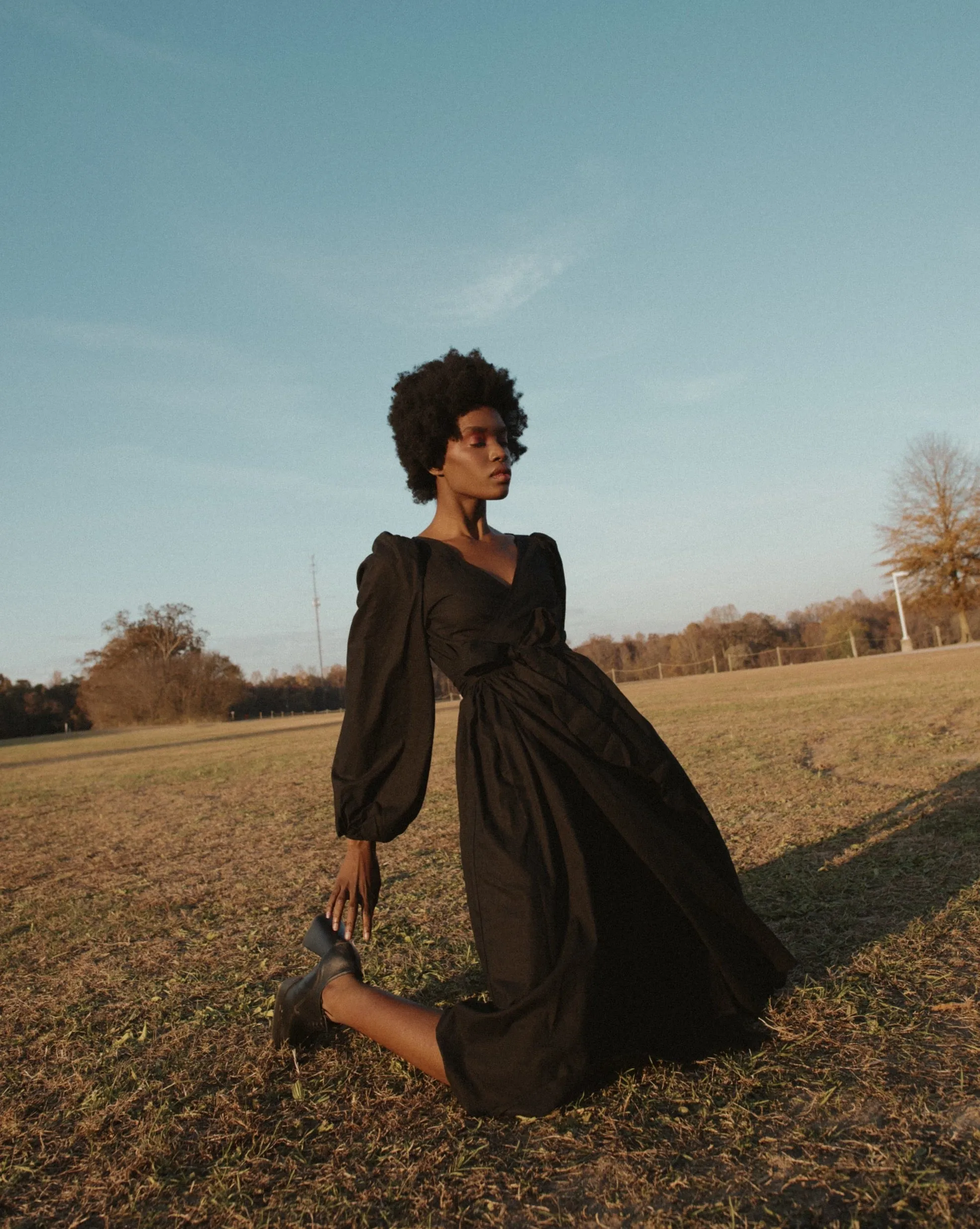 Maude Dress in Charcoal