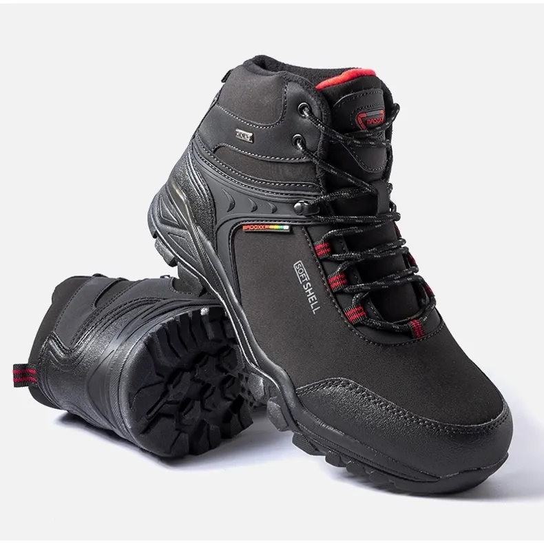 Men's black trekking shoes