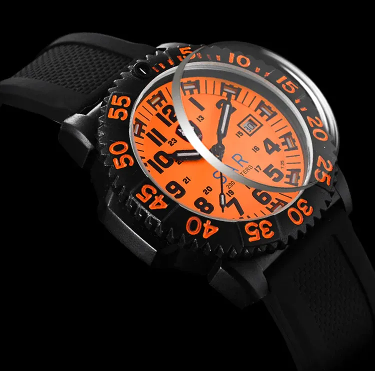 Men's Tritium Military Quartz Movement Outdoor Sport Diving 200M Watch