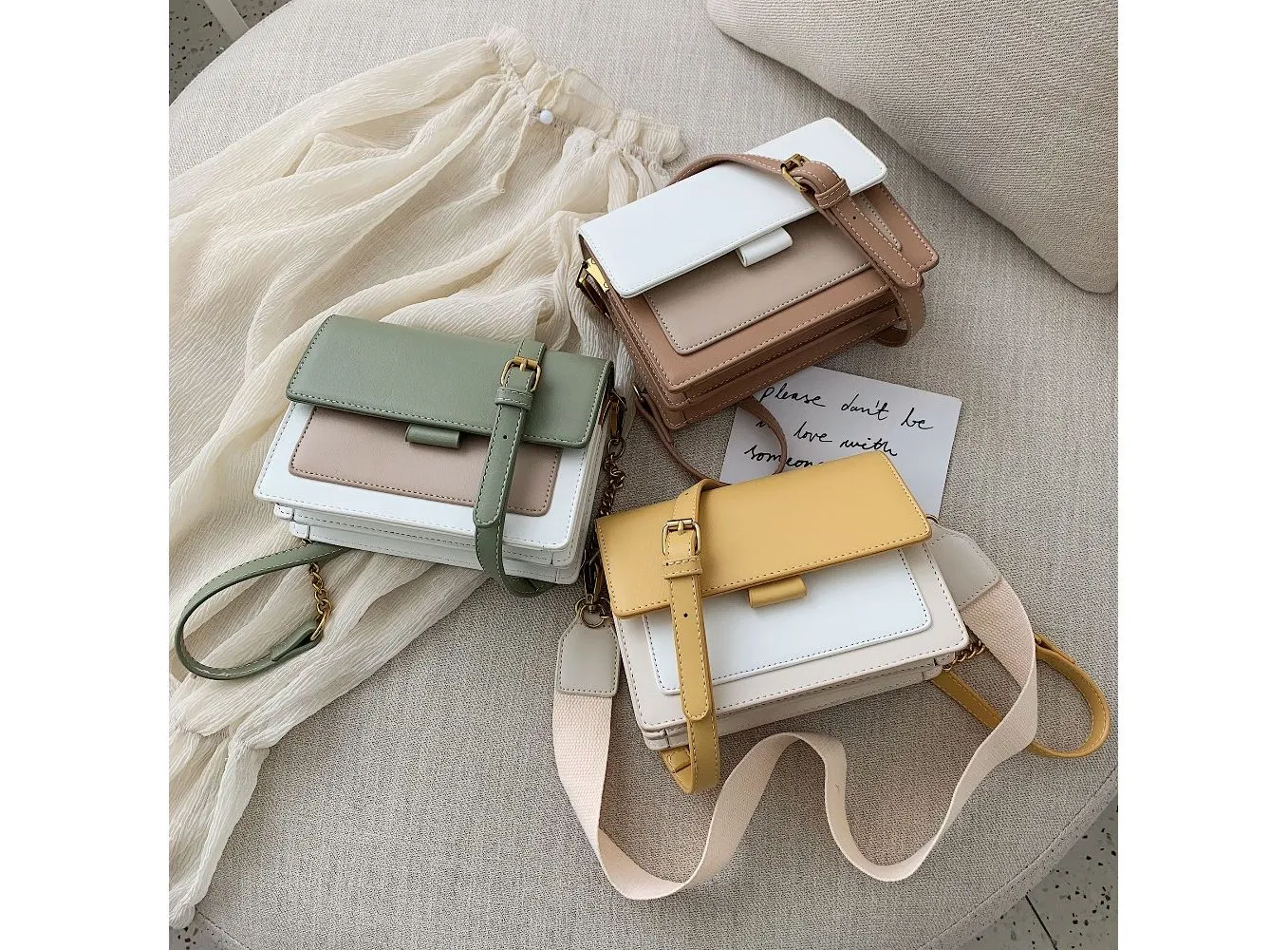 Mini Leather Crossbody Bags For Women Green Chain Shoulder Messenger Bag Lady Travel Purses and Handbags Cross Body Bag|Shoulder