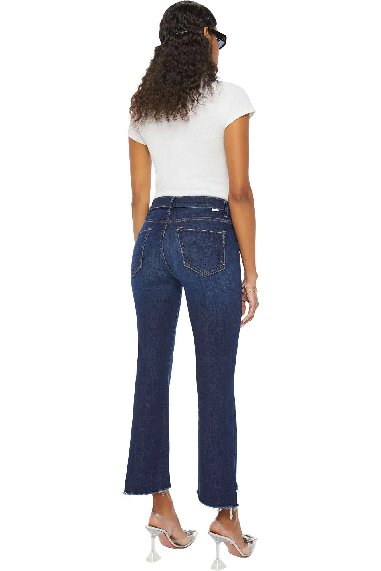 MOTHER Denim The Insider Crop Step Fray
 in Off Limits