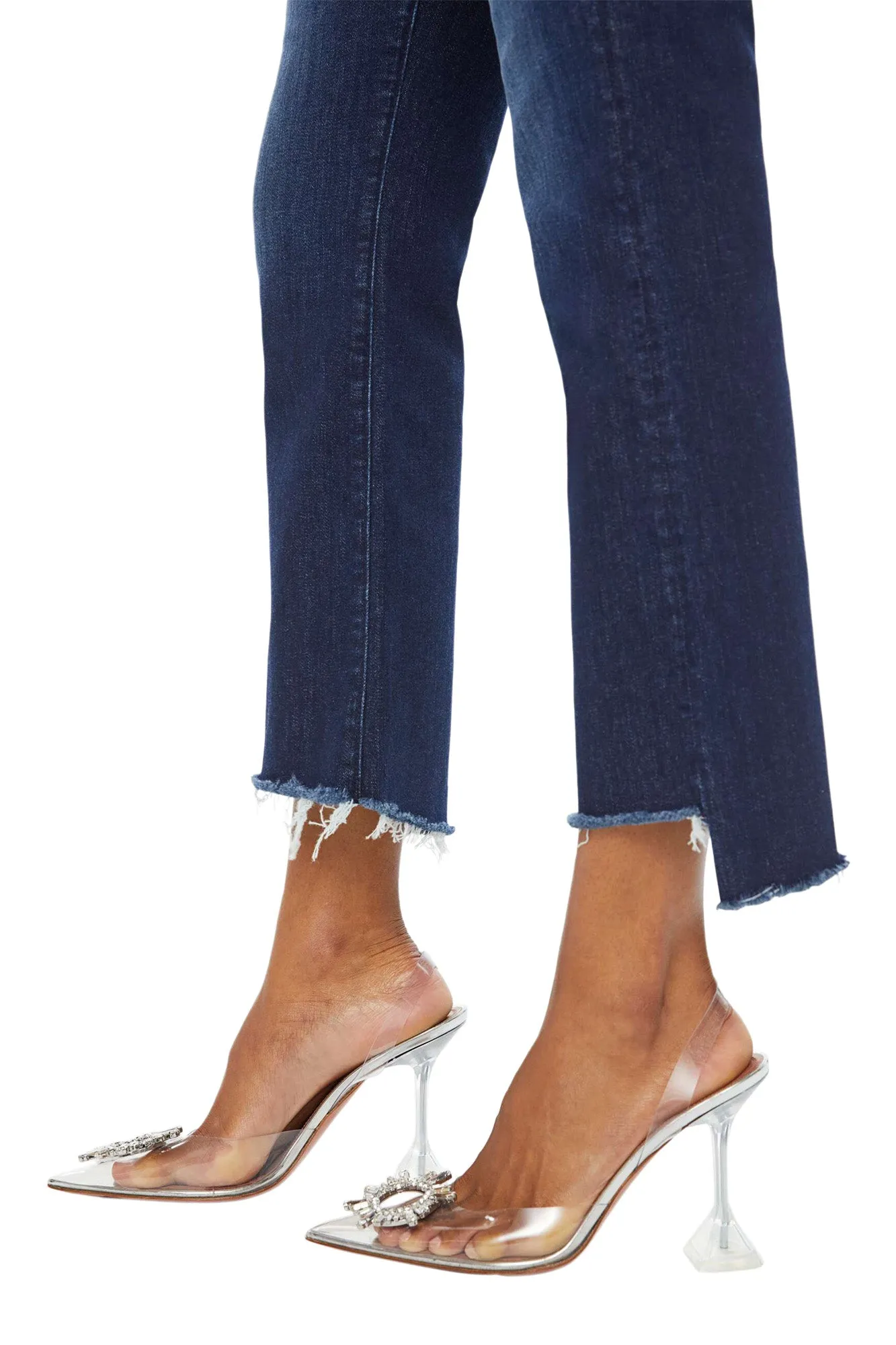 MOTHER Denim The Insider Crop Step Fray
 in Off Limits