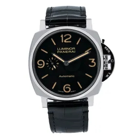 Panerai Luminor Due PAM00674 45MM Black Dial With Leather Bracelet