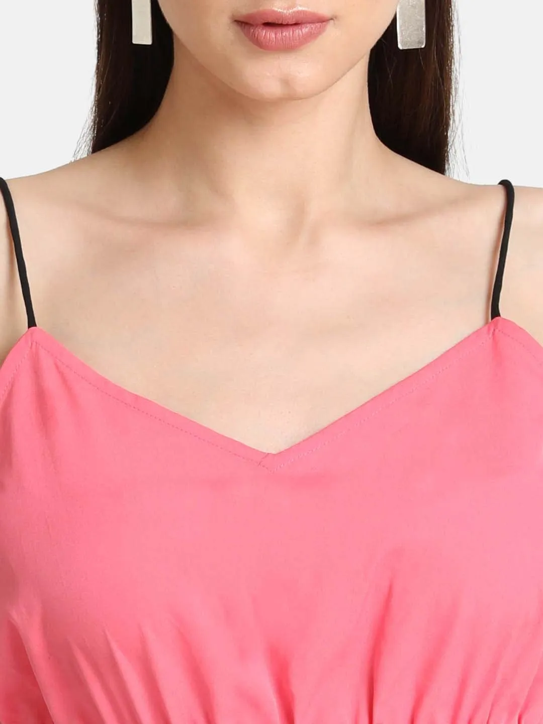 Peplum Sleeveless Top With Elasticated Waist