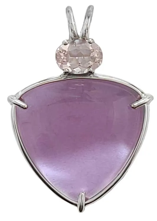 Ruby Lavender Quartz with Oval Cut Morganite Special 2