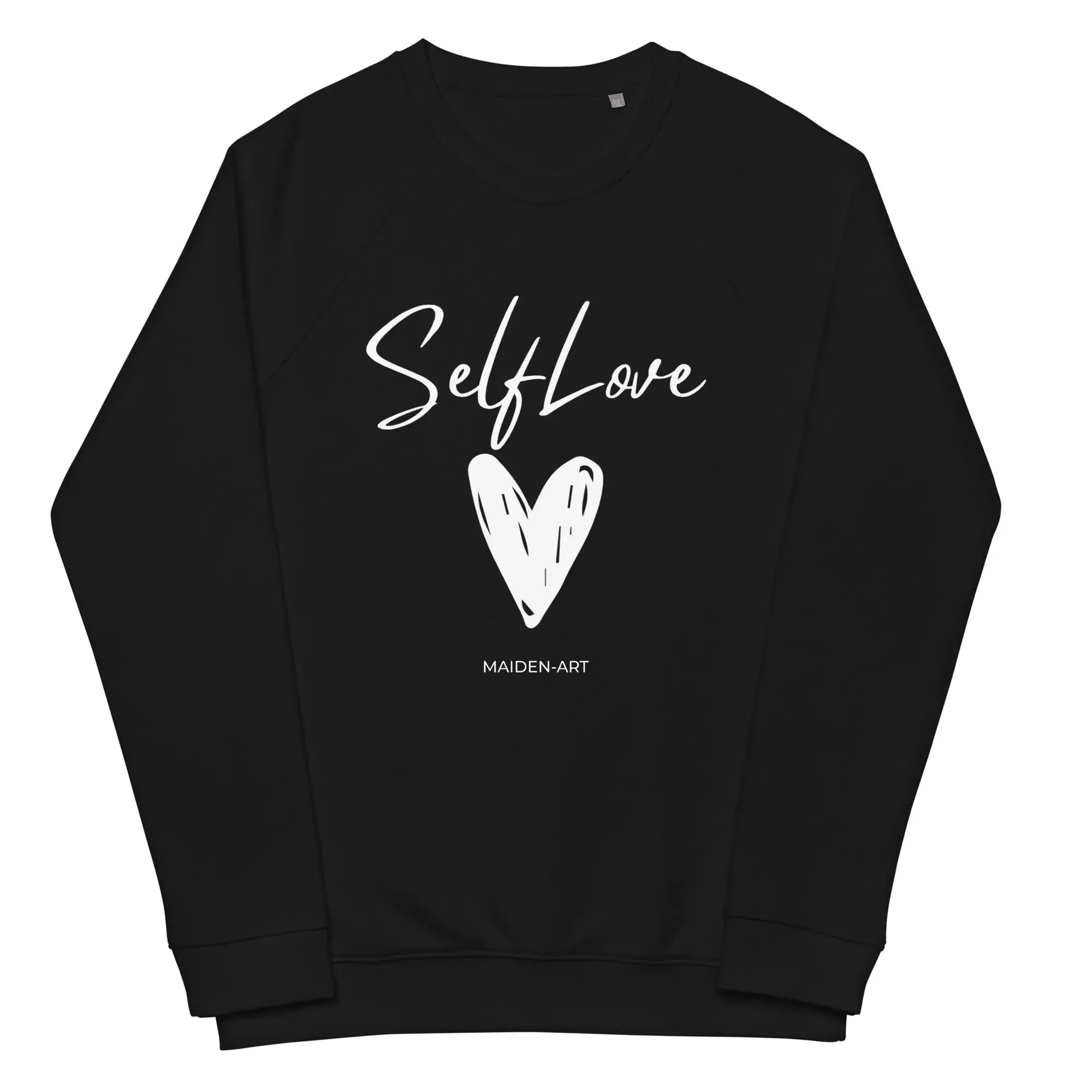 SELF LOVE Unisex organic raglan sweatshirt