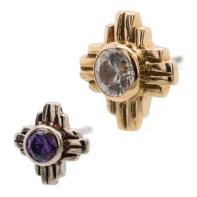 threadless: Zia Faceted Gem Pin in Gold