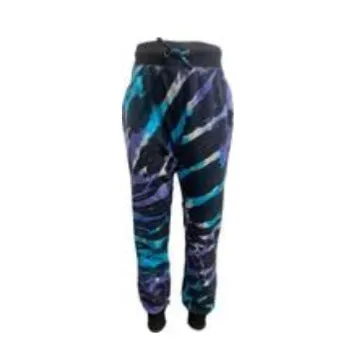 Vintage Havana - Burnout Fleece Blue/Black Tie Dye Jogger