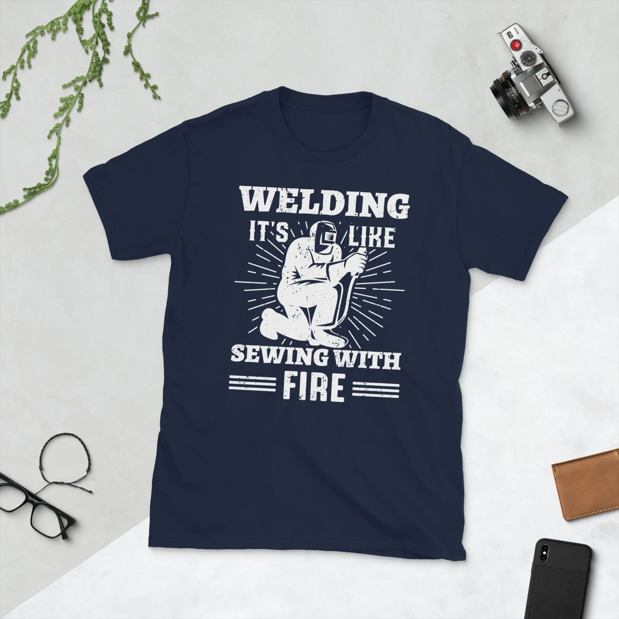 Welding its like sewing with fire Unisex Tee