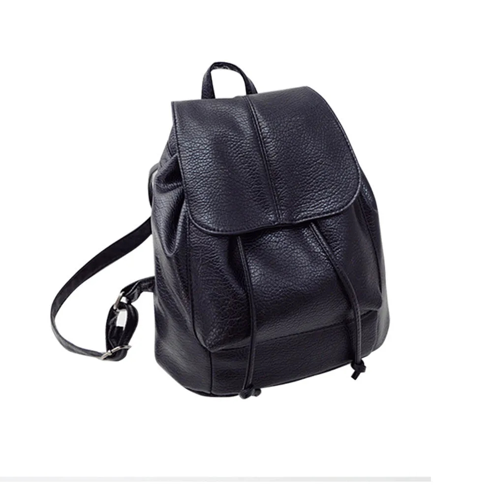 Women Backpack Shoulder Bag PU leather Mochila School Bags For Teenagers Girls Top-hle Backpacks