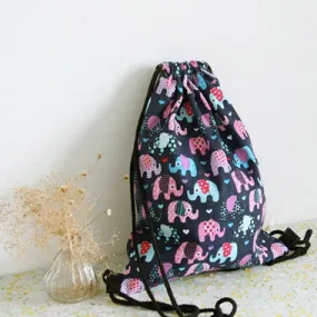 Womens Canvas Backpack Drawstring Women's Backpack School Backpacks for Teenage Girls